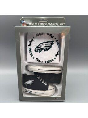 NFL Eagles Football Bib & Pre-Walkers Set 0-6 Months Baby